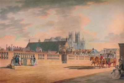 "Utsikt över Westminster Bridge", 1792 av Thomas Malton II