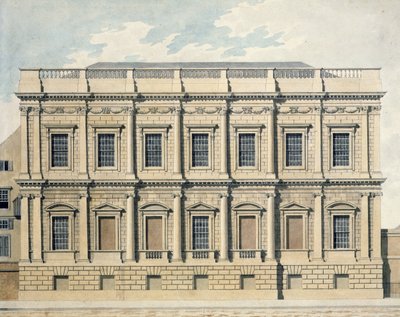 Utsikt över banketthuset i Whitehall, Westminster, ca 1790 av Thomas Malton Jnr.