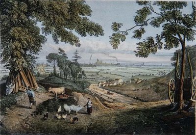 Utsikt från sluttningarna av Highgate Archway av Thomas Mann Baynes