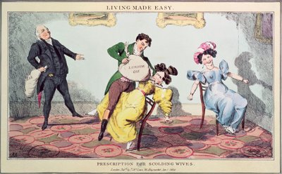 Living Made Easy: Recept för utskällning av fruar, tryckt av J. Netherclift, pub. 1830 (tryckt) av Thomas McLean