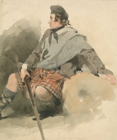 En Highlander Sittande av Thomas Miles Richardson Sr.