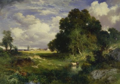 En midsommardag, East Hampton, Long Island av Thomas Moran