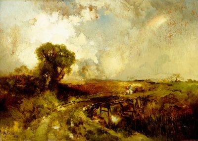 En sommardusch, 1878 av Thomas Moran