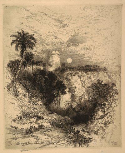 Ett torn i Cortez, Mexiko av Thomas Moran