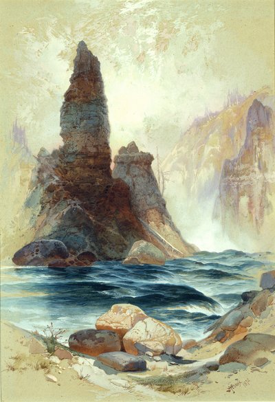 Ovanför Tower Falls, Yellowstone av Thomas Moran