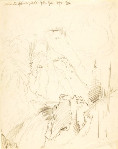 Ovanför det nedre fallet, Yellowstone av Thomas Moran