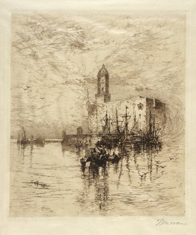 Slottet San Juan de Vlua, Vera Cruz av Thomas Moran