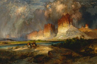 Cliffs of the Upper Colorado River, Wyoming Territory, 1882. av Thomas Moran