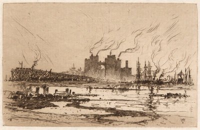 Communipaw, N.J. av Thomas Moran