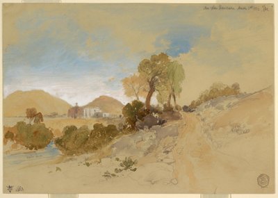Teckning, Nära San Francisco, Mexiko, 1 mars 1883 av Thomas Moran