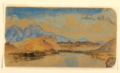 Teckning, Port Neuf Canyon, Idaho, möjligen 1879 av Thomas Moran