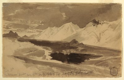 Teckning, The Arkansas Divide, augusti 1874 av Thomas Moran