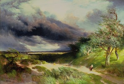 East Hampton, Long Island, Sanddyner, 1892 av Thomas Moran