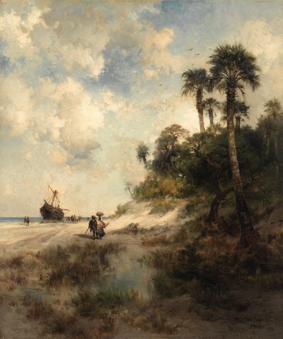 Fort George Island, Florida, 1878. av Thomas Moran