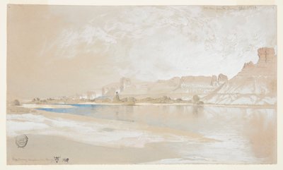 Green River från Ferry, Wyoming Territory av Thomas Moran