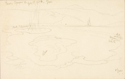 Nedre Geyserbassängen av Thomas Moran