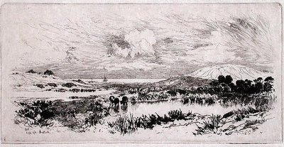 Montauk Ponds, Long Island av Thomas Moran