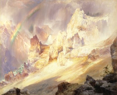 Regnbåge över Grand Canyon i Yellowstone, 1900. av Thomas Moran
