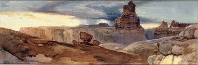Shin-Au-Av-Tu-Weap (Guds land), Cañon of the Colorado. Utah Ter. av Thomas Moran