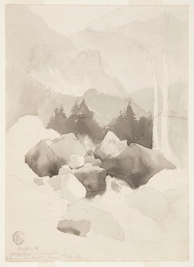 Studie av Ruxton, Colorado av Thomas Moran