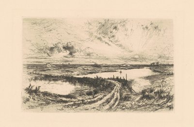 Sunrise—The Pond, Easthampton, Long Island av Thomas Moran