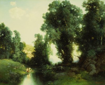 Badhålet, Cuernavaca, Mexiko, 1913 av Thomas Moran