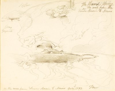 Berylkällan på vägen från Lower Basin till Norris av Thomas Moran