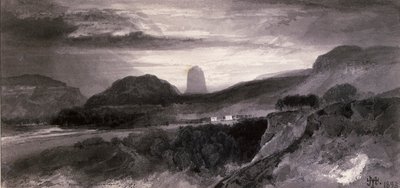 Djävulstornet från Johnstons av Thomas Moran
