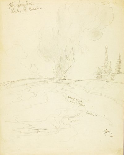 Fontänen, Lower Geyser Basin, Yellowstone av Thomas Moran