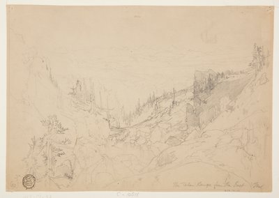 Teton Range från öst av Thomas Moran