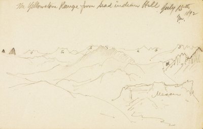Yellowstone Range från Dead Indian Hill av Thomas Moran