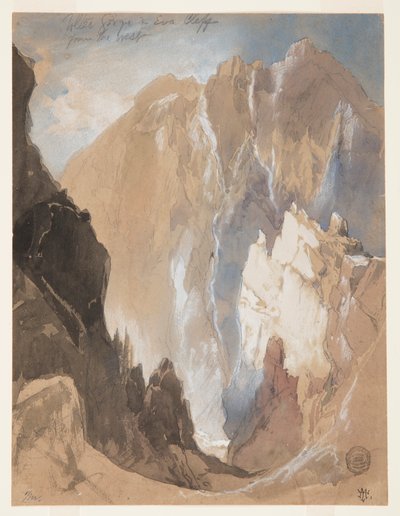Toltec Gorge och Eva Cliff från väst, Colorado av Thomas Moran