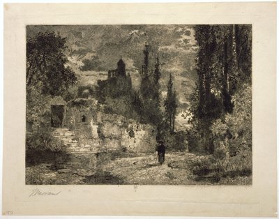 Skymning av Thomas Moran