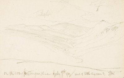 Skymning på vägen från Tongue River (Huvudet av Little Big Horn) av Thomas Moran