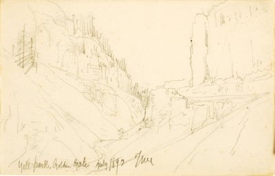 Yellowstone Park, Golden Gate av Thomas Moran