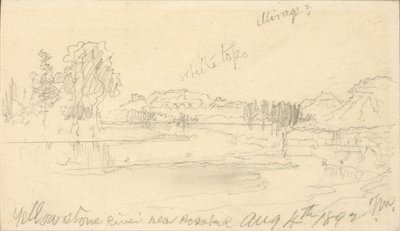Yellowstone River, nära Rosebud av Thomas Moran