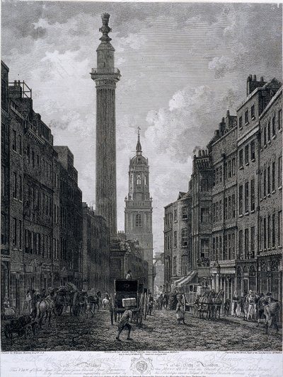 Fish Street Hill, London, 1795 av Thomas Morris
