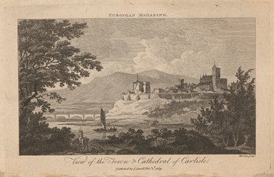 Utsikt över staden och katedralen i Carlisle av Thomas Morris