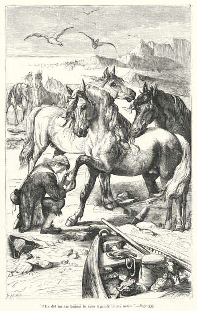 Illustration för Gullivers resor av Jonathan Swift (gravyr) av Thomas Morten