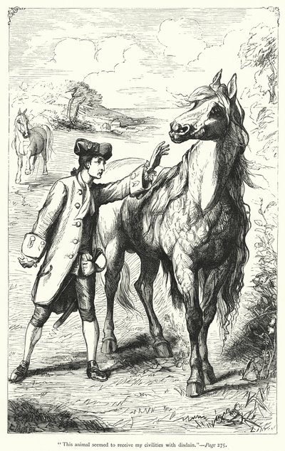Illustration för Gullivers resor av Jonathan Swift (gravyr) av Thomas Morten