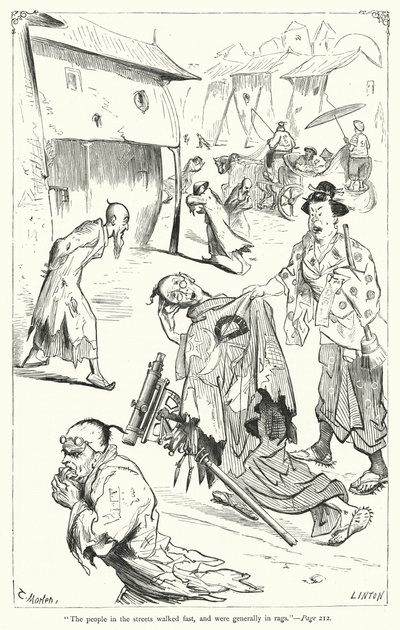 Illustration för Gullivers resor av Jonathan Swift (gravyr) av Thomas Morten
