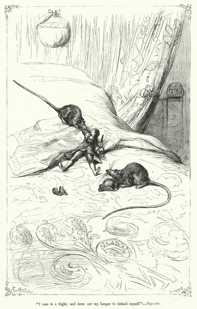 Illustration för Gullivers resor av Jonathan Swift (gravyr) av Thomas Morten