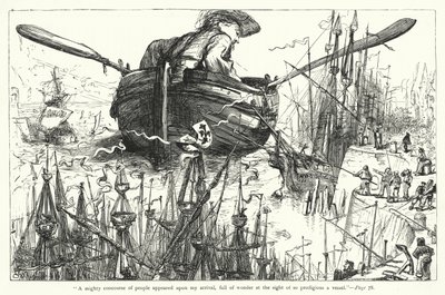 Illustration för Gullivers resor av Jonathan Swift (gravyr) av Thomas Morten