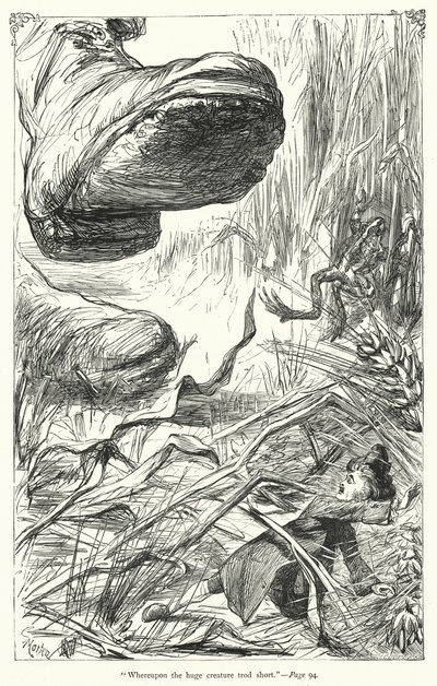 Illustration för Gullivers resor av Jonathan Swift (gravyr) av Thomas Morten