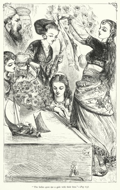 Illustration för Gullivers resor av Jonathan Swift (gravyr) av Thomas Morten