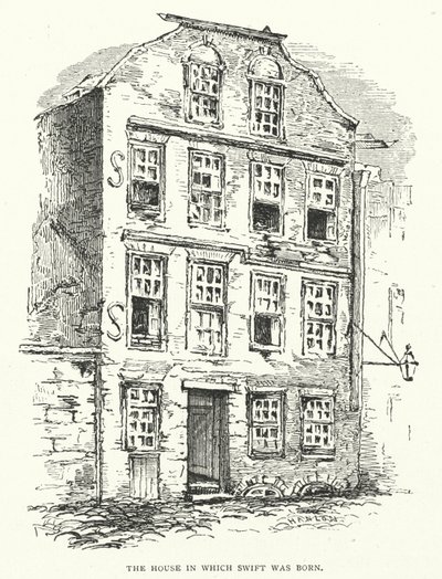 Illustration för livet av Jonathan Swift (gravyr) av Thomas Morten