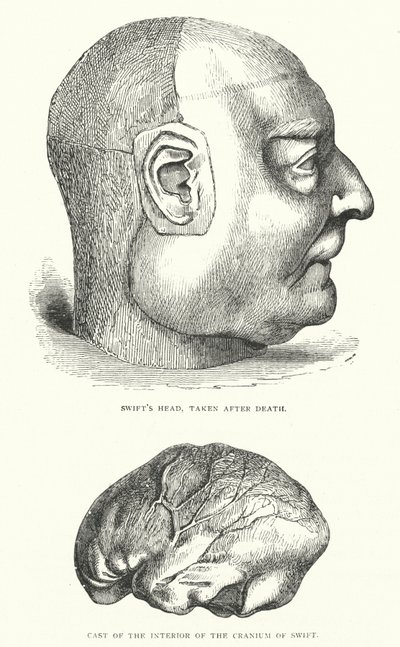 Illustration för livet av Jonathan Swift (gravyr) av Thomas Morten
