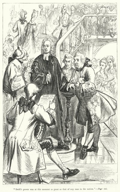 Illustration för livet av Jonathan Swift (gravyr) av Thomas Morten