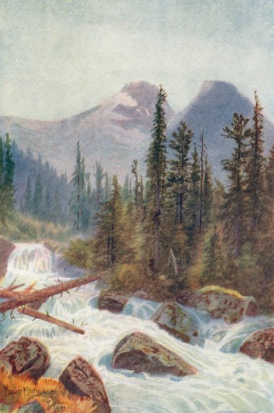 Glacier Crest, Illecillewaet (färglitografi) av Thomas Mower Martin