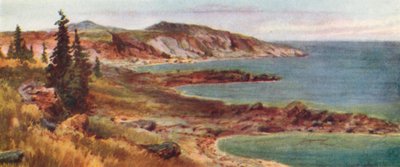 North Shore, Lake Superior (färglitografi) av Thomas Mower Martin